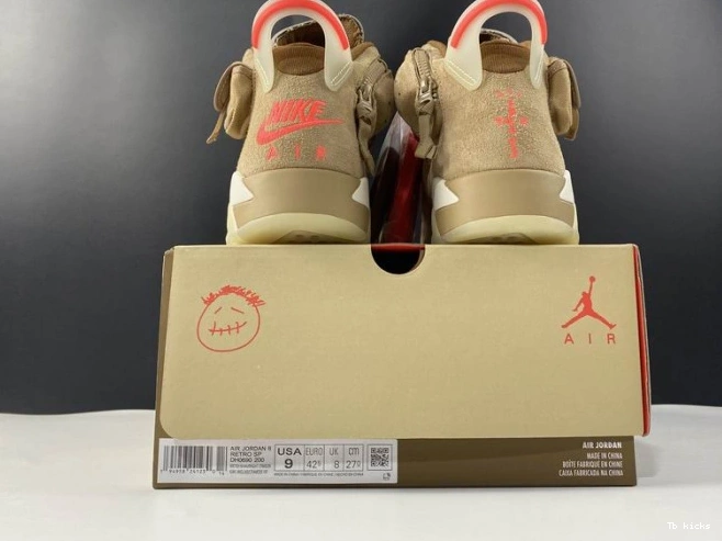 Reps TBK 6 Khaki British DH0690-200 Retro Air Travis Jordan Scott 0725